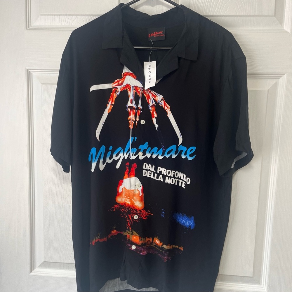 PAC SUN Nightmare Elm Street Men’s L Shirt Button Up Horror Movie TV





Bin16